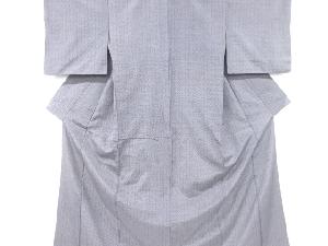 アンティーク　幾何学模様織出し手織り紬着物